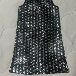 Black and Silver Star Sequin Dress